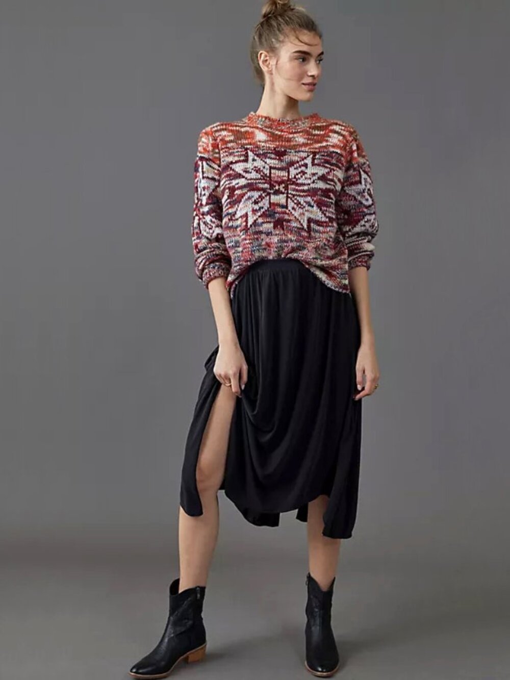 Amadi | Ellen Asymmetrical Midi Skirt | NWT